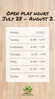 July 28 Weekly Schedule