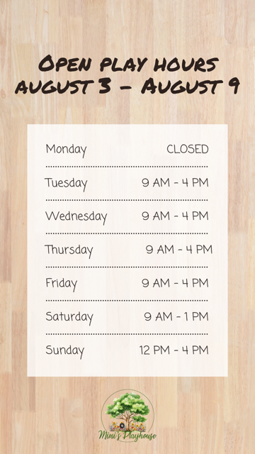 August Schedule 1st week 2026